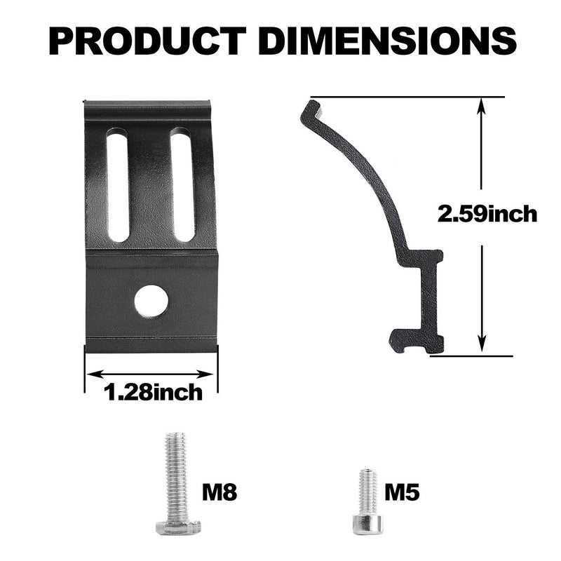 Muto-Beam Mounting Brackets for LED Lights, Muto-Beam 2PCS Universal Adjustable Base Brackets for LED Pods Light Bars Bracket for Truck Driving Light Bracket for UTV ATV Car Fog Light - Image 3